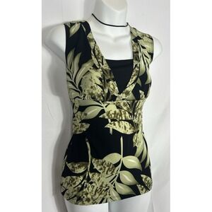 Vintage USA Deadstock Y2K Babydoll Top Size M Green Boho Fairy Grunge Whimsigoth